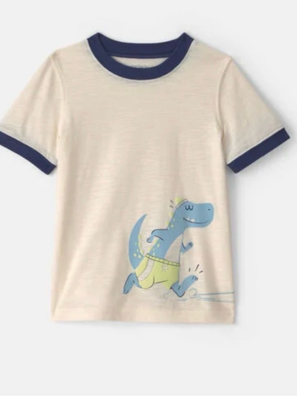 Toddler Boy Dinosaur Soccer Graphic Tee - Cream
